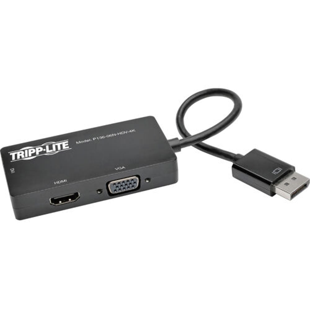 Eaton P136-06N-HDV-4K – DisplayPort to VGA/DVI/HDMI 4K Adapter Power Cords & Cables Eaton