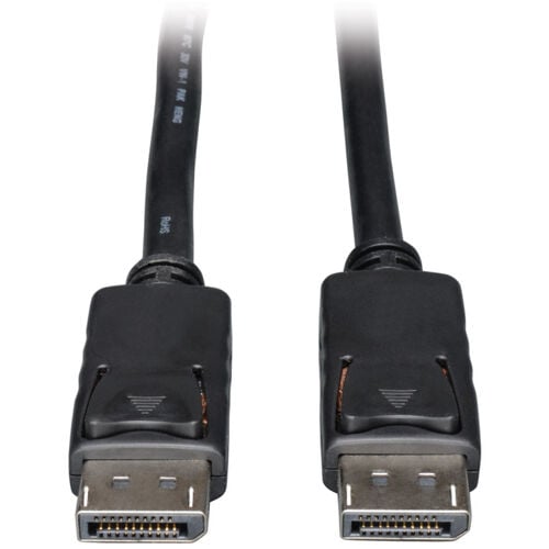 Eaton P580-001 DisplayPort Cable with Latching Connectors, 4K 60 Hz (M/M), 1 ft - Black Power Cords & Cables Eaton