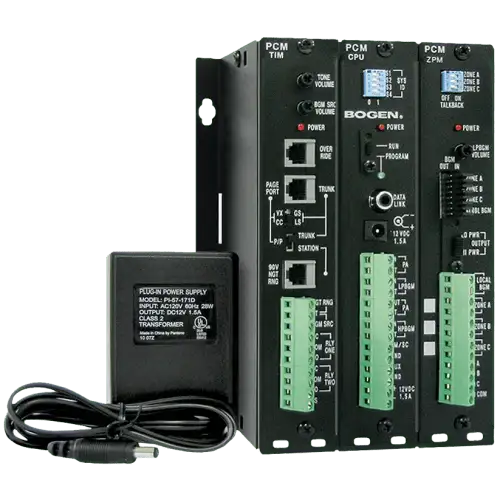 Bogen PCMSYS3 Pre-Assembled 3 Zone PCM2000 Telephone Paging System