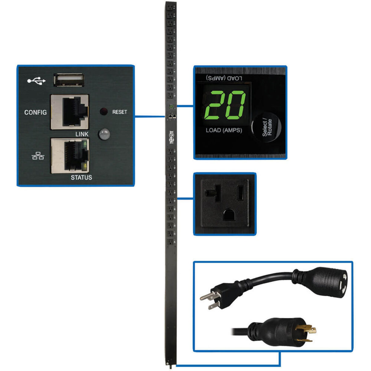 Eaton PDUMV20NETLX – Switched 1.9kW Vertical PDU, LX Platform