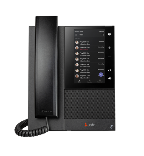 Poly CCX 505 Business Media Phone for Microsoft Teams and PoE-enabled GSA/TAA Poly Voice Poly