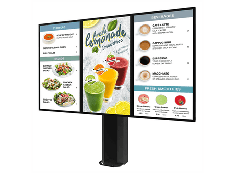 Peerless-AV KOF555-3 Universal 55" Triple-Display Outdoor Digital Menu Board - Creation Networks