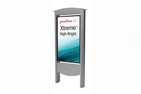 Peerless-AV KOP2555-S-XHB Outdoor Smart City Kiosks with 55" XtremeTM High Bright Outdoor Display (Silver) - Creation Networks