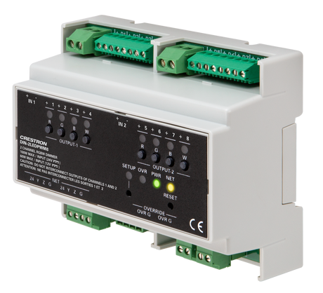 Crestron DIN-2LEDPWM8 – 2-Channel RGBW LED Dimmer, DIN Rail Mount Automation Modules Crestron