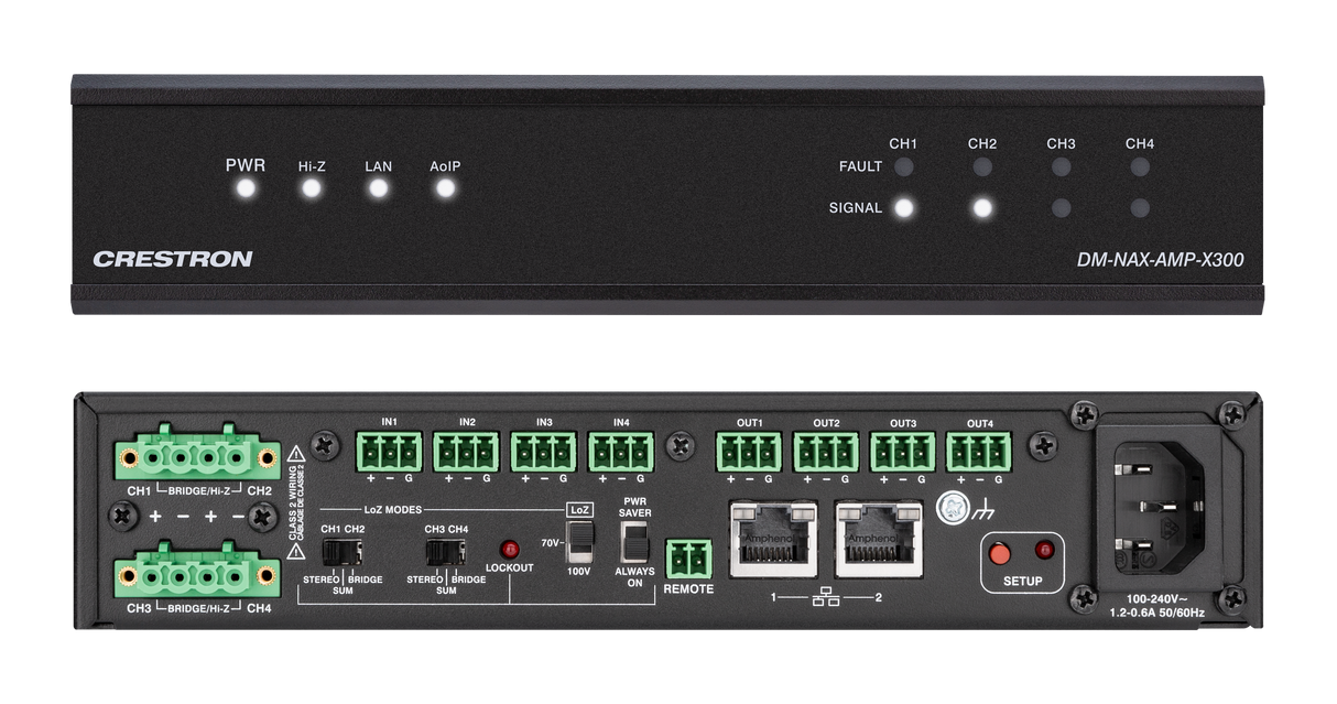 Crestron DM-NAX-AMP-X300 4-Channel 300W Amplifier Crestron