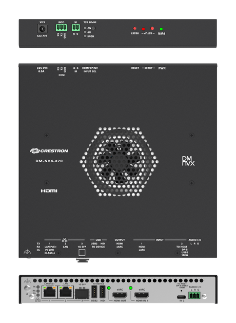 Crestron DM-NVX-370 – DM NVX 4K60 4:4:4 AV-over-IP Encoder/Decoder with HDMI & USB-C AV over IP Crestron