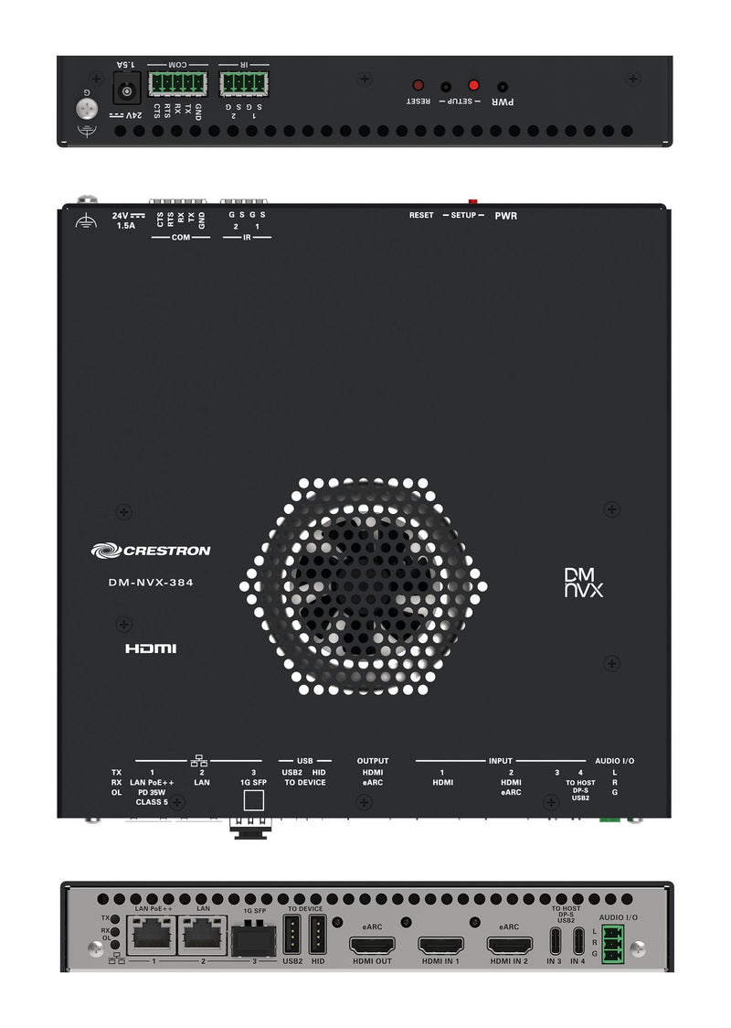 Crestron DM-NVX-384 5K 4x1 AV-over-IP Switcher with HDMI® and USB-C® Connectivity