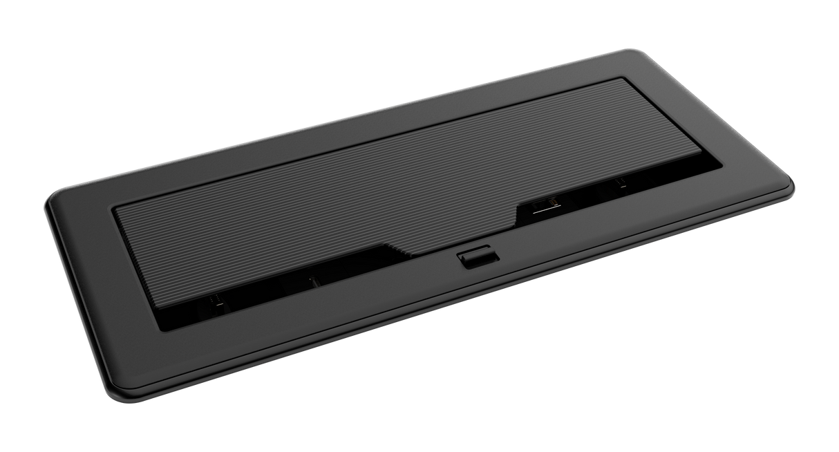 Crestron FT2-1200-ELEC-PTL-B – FlipTop FT2 Series Tabletop Cable Management, 1200 Size, Black Crestron