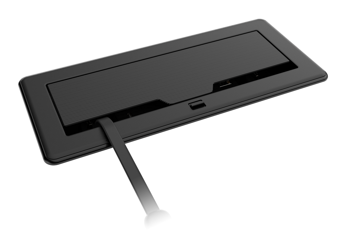 Crestron FT2-1200-ELEC-PTL-B – FlipTop FT2 Series Tabletop Cable Management, 1200 Size, Black Crestron