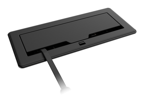 Crestron FT2-1200-ELEC-PTL-B – FlipTop FT2 Series Tabletop Cable Management, 1200 Size, Black Collaboration Furniture Crestron