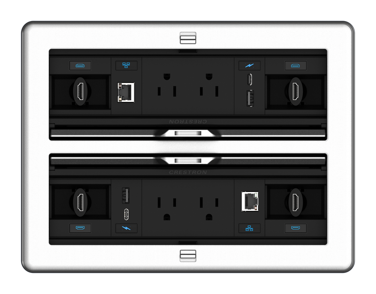 FlipTop FT2 Series Cable Management System, 1400, Electrical, Pass-Through Lid, Alloy Crestron