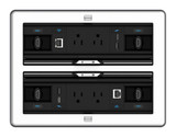 FlipTop FT2 Series Cable Management System, 1400, Electrical, Pass-Through Lid, Alloy Crestron