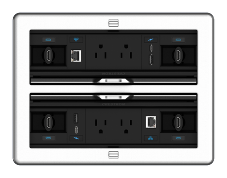 FlipTop FT2 Series Cable Management System, 1400, Electrical, Pass-Through Lid, Alloy Collaboration Furniture Crestron