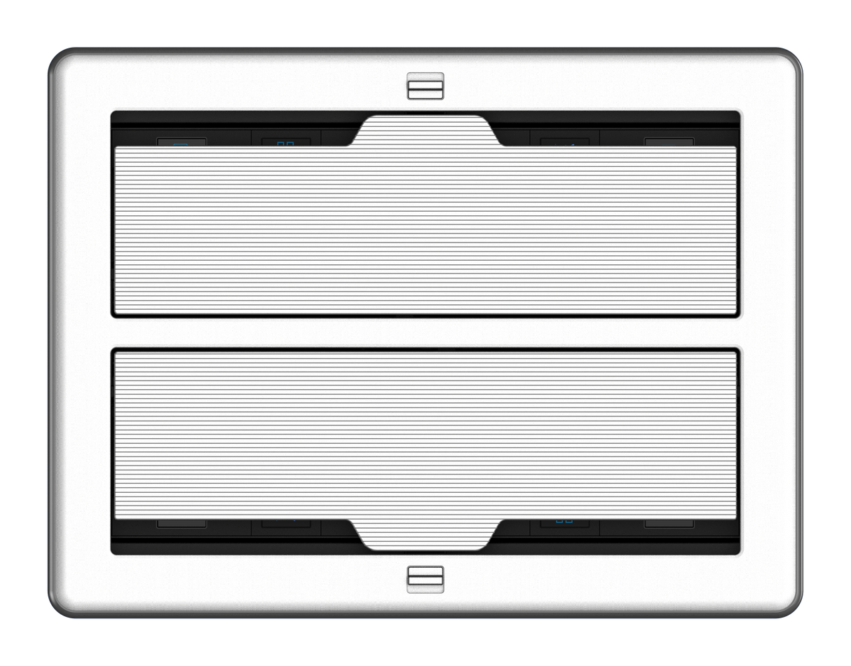 FlipTop FT2 Series Cable Management System, 1400, Electrical, Pass-Through Lid, Alloy Crestron