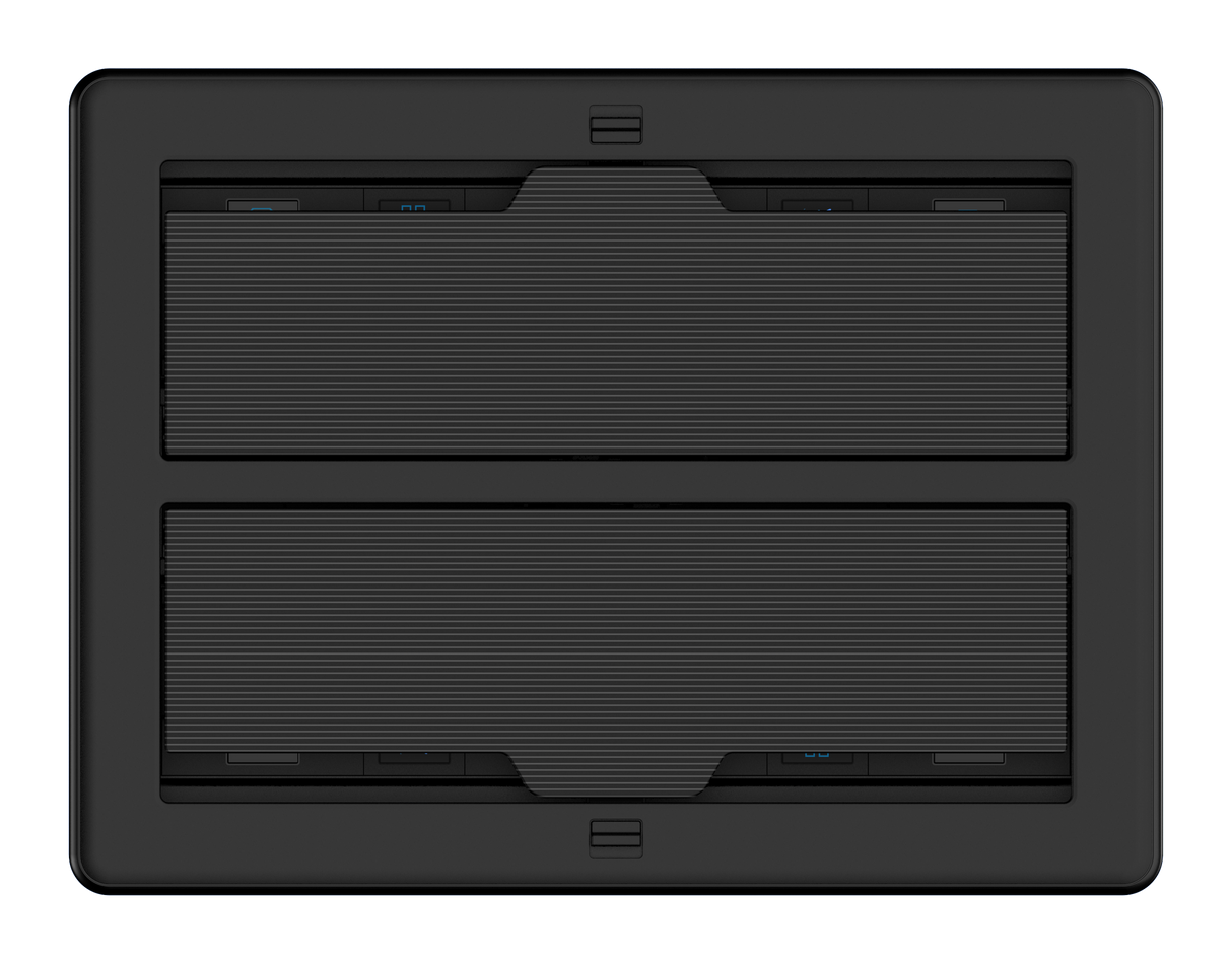 FlipTop FT2 Series Cable Management System, 1400, Mechanical, Pass-Through Lid, Black Crestron