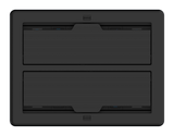 FlipTop FT2 Series Cable Management System, 1400, Mechanical, Pass-Through Lid, Black Crestron