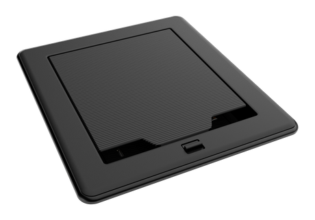 Crestron FT2-500-ELEC-PTL-B – FlipTop FT2 500 Series Table Box, Electrical, Pass-Through Lid, Black Cable Management Crestron