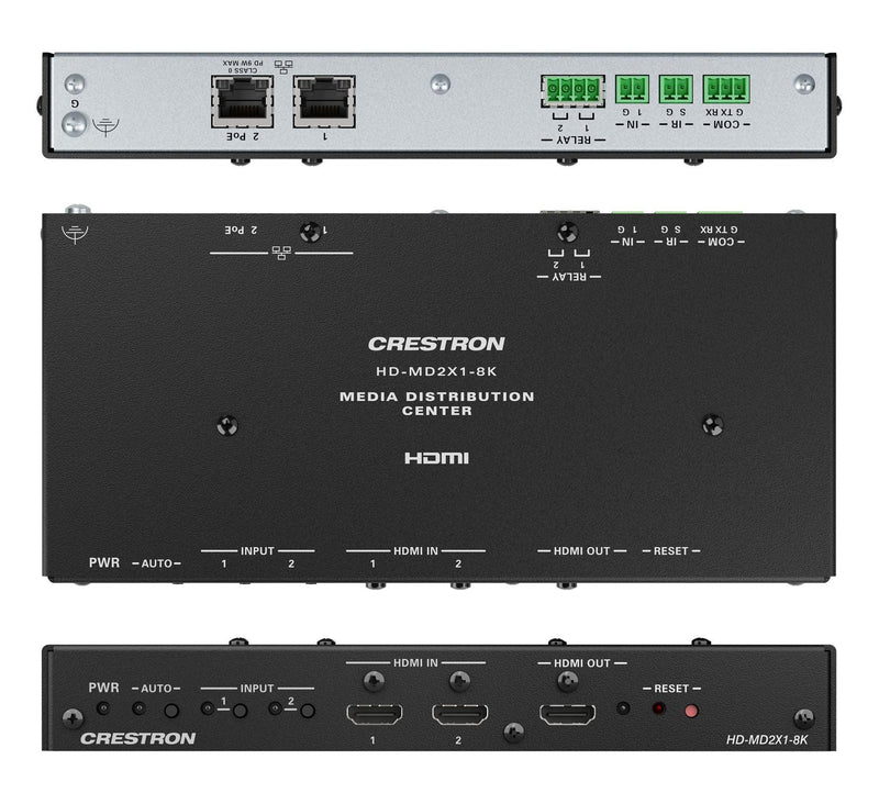 Crestron HD-MD2X1-8K 2x1 8K AV Switcher and Smart Display Controller