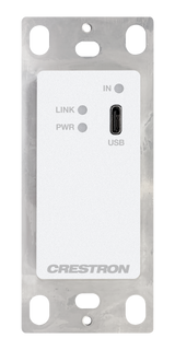 Crestron HD-TX-4KZ-111-1G-W – DM Essentials 4K60 USB-C DisplayPort Transmitter, Wall Plate, White Accessories Crestron