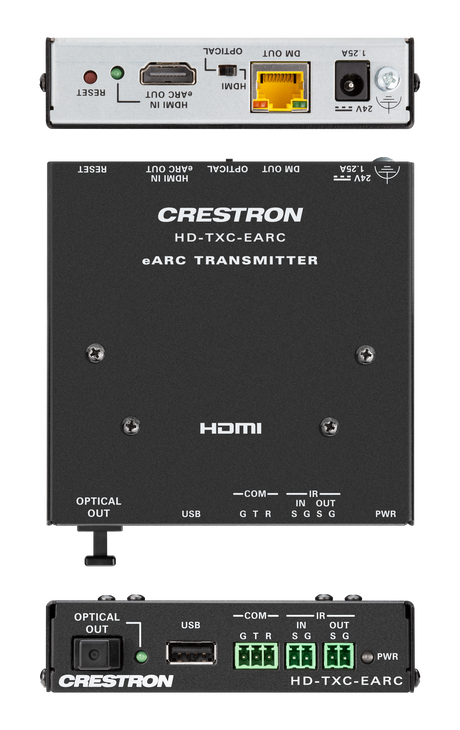 Crestron HD-EARC KIT – DM Essentials 4K60 4:4:4 eARC HDMI Transmitter/Receiver Kit over CATx Accessories Crestron