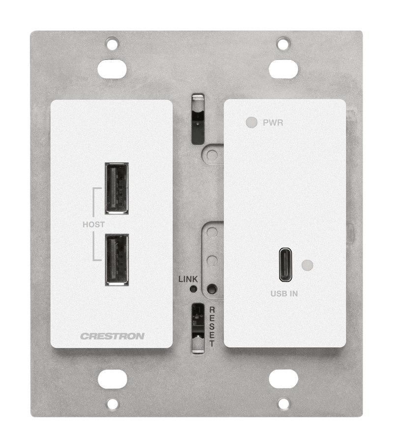 Crestron HD-TXU-4KZ-111-2G-W  DM Lite® 4K60 4:4:4 Transmitter for USB‑C® DisplayPort™ and USB 2.0