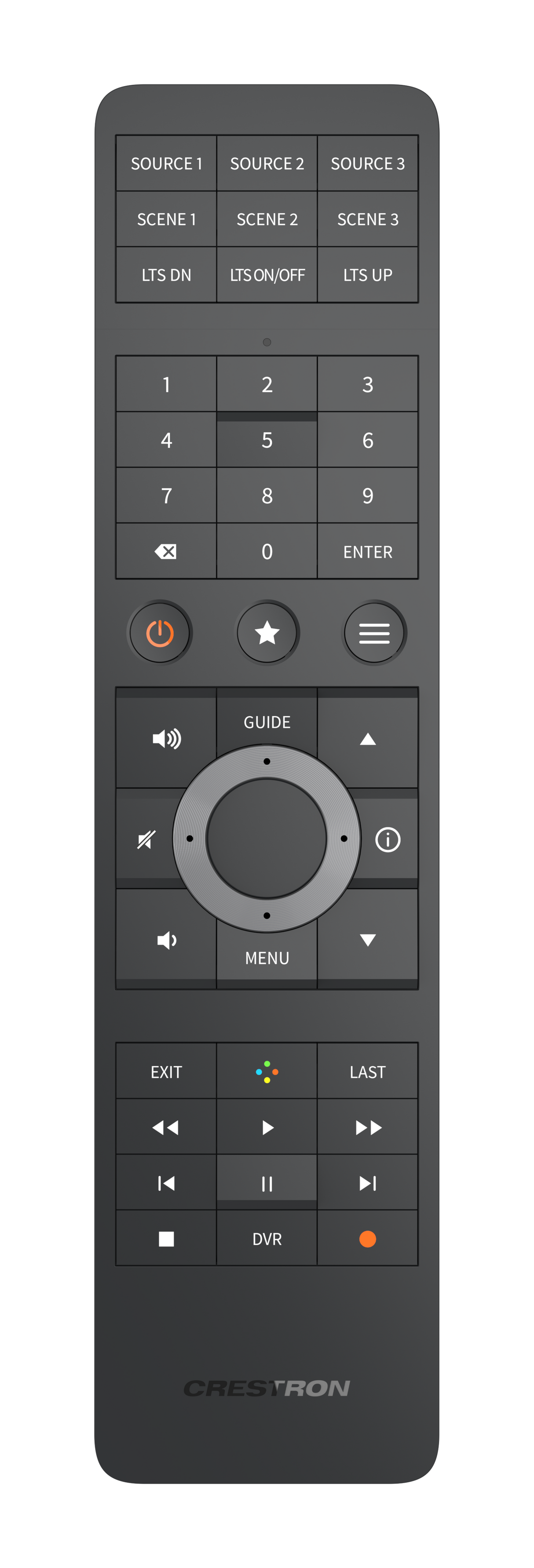Crestron HR-310-B – Programmable Wireless Handheld Remote, Black Handheld Remote Crestron