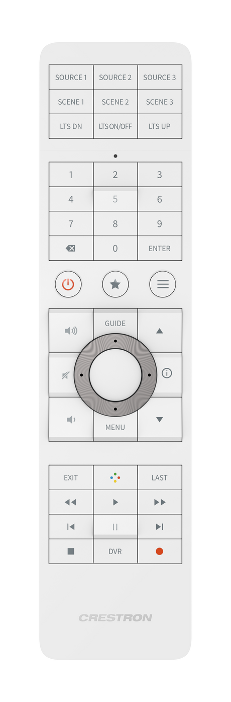 Crestron HR-310-W – Handheld Remote, US and Canada, White Handheld Remote Crestron