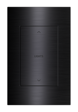 Crestron HZ2-AUX-BR-BLK – In-Wall Multiway Remote, Brushed Black, Custom Engraved Lighting Controls Crestron