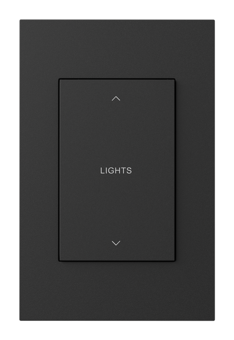 Crestron HZ2-AUX-B-ENGRAVED – Horizon 2 In-Wall Multiway Remote, Custom Engraved, Black Lighting Controls Crestron