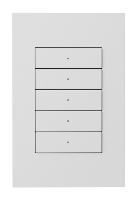 Crestron HZ2-KPCN-GLASS-W – Horizon 2 In-Wall Keypad, Cresnet, White Glass, Custom Engraved Lighting Controls Crestron