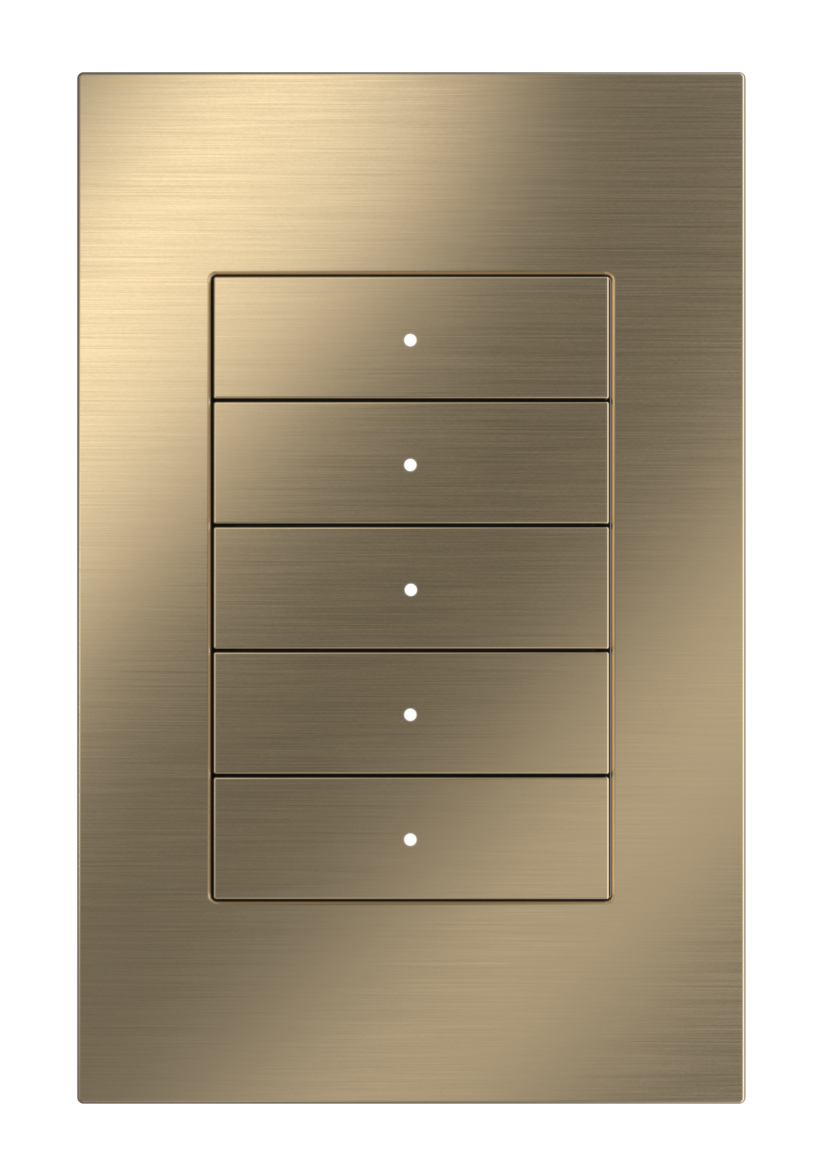Crestron HZ2-KPCN-BR-BRASS – Horizon 2 In-Wall Keypad, Cresnet, Custom Engraved, Brushed Brass Crestron