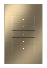 Crestron HZ2-KPCN-BR-BRASS – Horizon 2 In-Wall Keypad, Cresnet, Custom Engraved, Brushed Brass Crestron