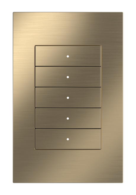 Crestron HZ2-KPEX-BR-BLK – Horizon 2 In-Wall Keypad, infiNET EX, 120 VAC, Brushed Black, Custom Engraved Lighting Controls Crestron