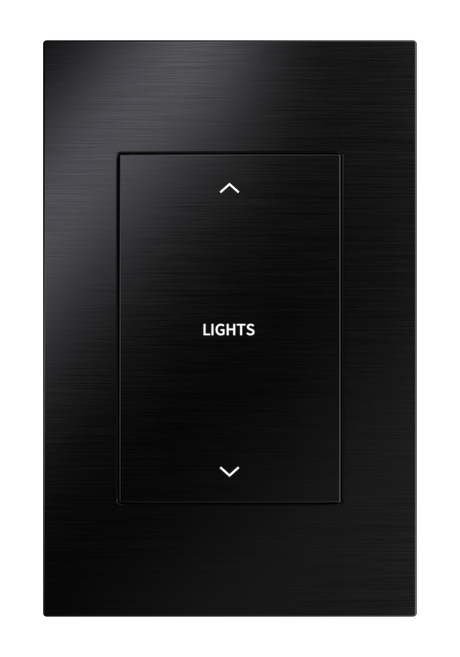 Crestron HZ2-SWEX-BR-BLK – Horizon 2 In-Wall Switch, infiNET EX, 120 VAC, Brushed Black, Engraved Lighting Controls Crestron
