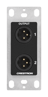 Crestron MP-WP-2XLRO-1G – Media Presentation Wall Plate, XLR, Black, 1-Gang AV Control Systems Crestron