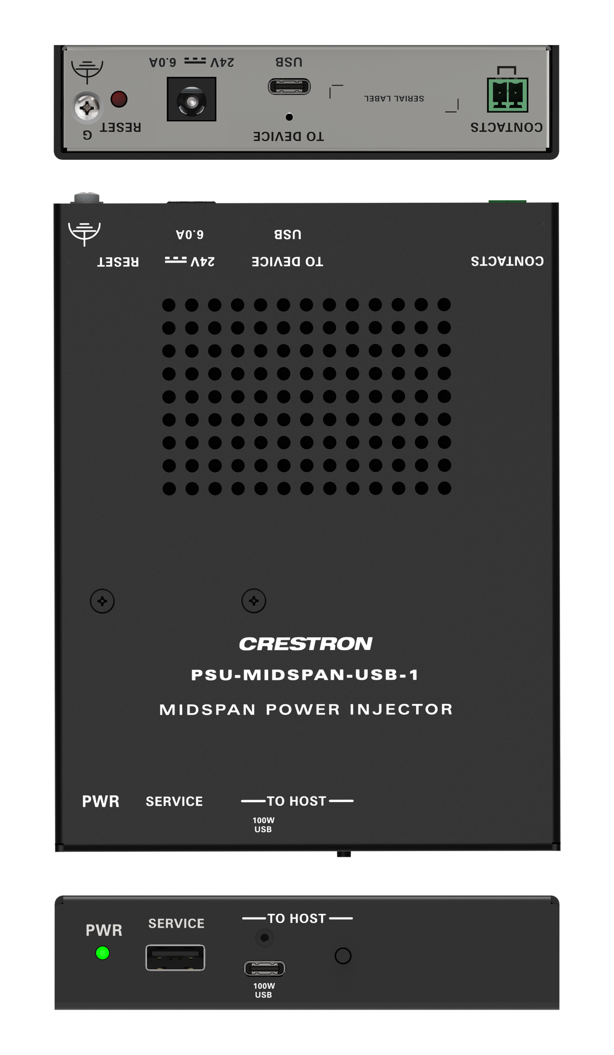 Crestron PSU-MIDSPAN-USB-1 – Single Channel Midspan USB Power Injector AV Control Systems Crestron