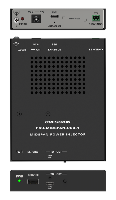 Crestron PSU-MIDSPAN-USB-1 – Single Channel Midspan USB Power Injector AV Control Systems Crestron