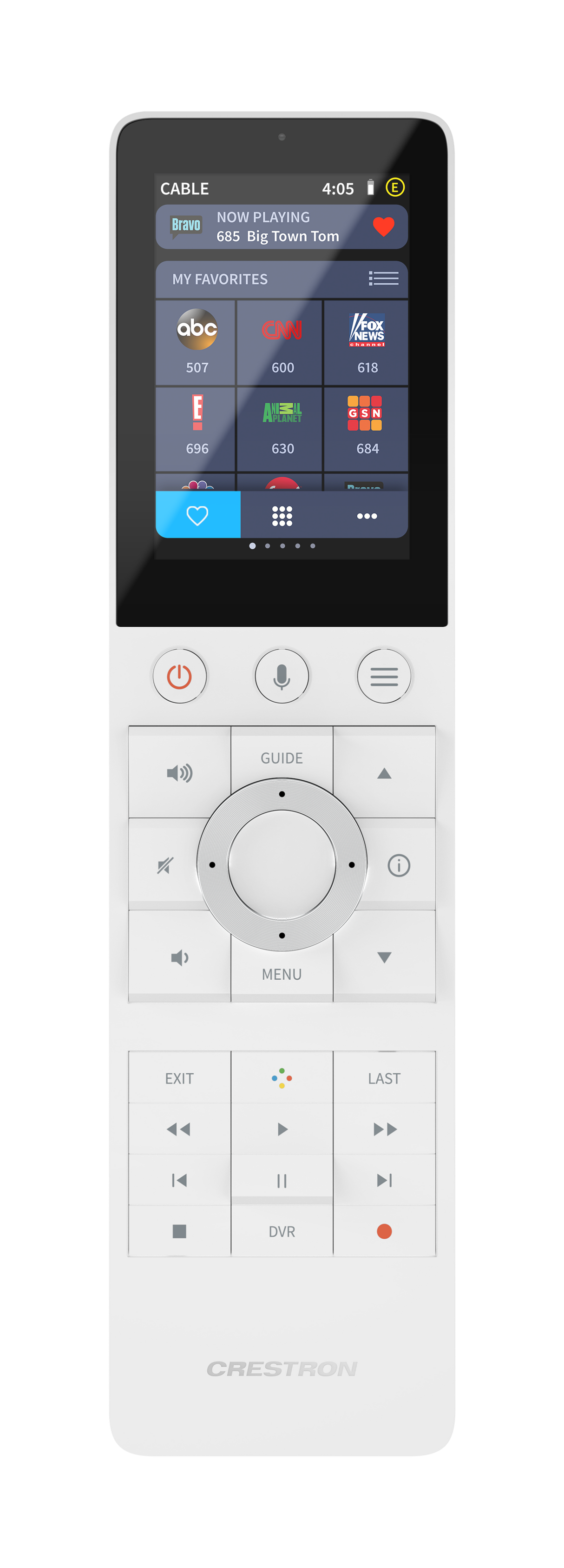 Crestron TSR-310-W Handheld Touch Screen Remote, White Crestron