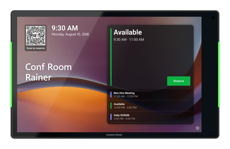 Crestron TSS-1080-B – 10.1 in. Room Scheduling Touch Screen, Black Room Reservation Crestron