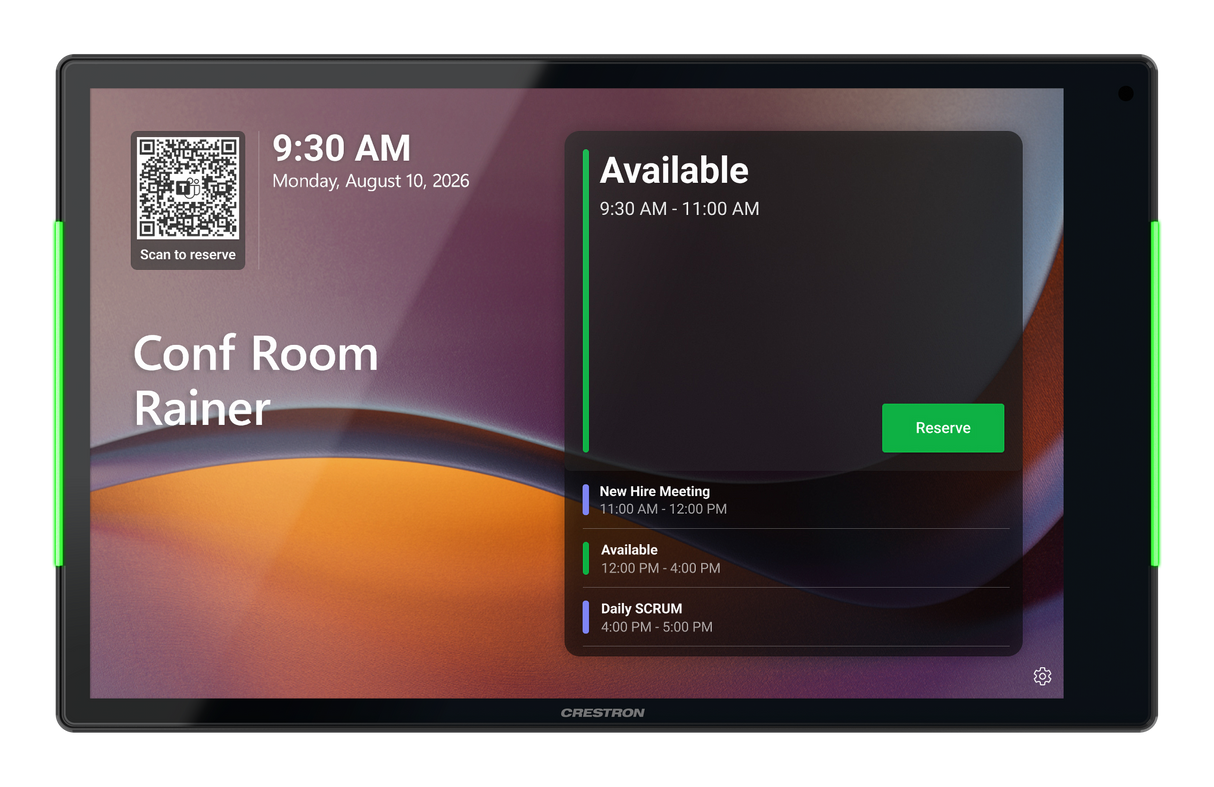 Crestron TSS-1080-GV-B – 10.1 in. Room Scheduling Touch Screen, Green-Certified, Black Crestron