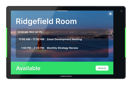 Crestron TSS-880-B – 8.1 in. Room Scheduling Touch Screen, Black Room Reservation Crestron