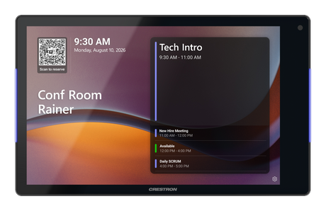 Crestron TSS-880-B – 8.1 in. Room Scheduling Touch Screen, Black Room Reservation Crestron