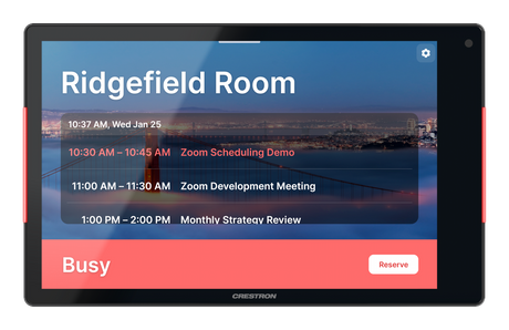 Crestron TSS-880-B – 8.1 in. Room Scheduling Touch Screen, Black Room Reservation Crestron