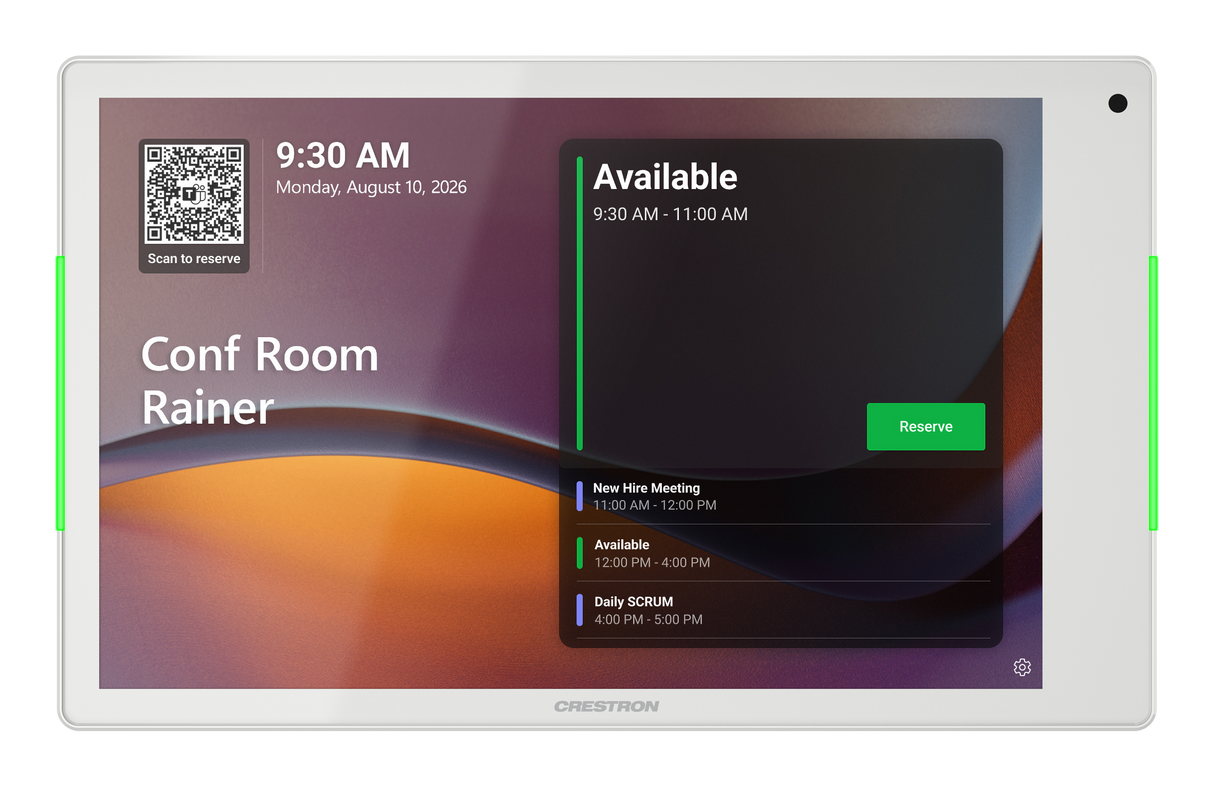 Crestron TSS-880-W – 8.1 In. Room Scheduling Touch Screen, White Crestron