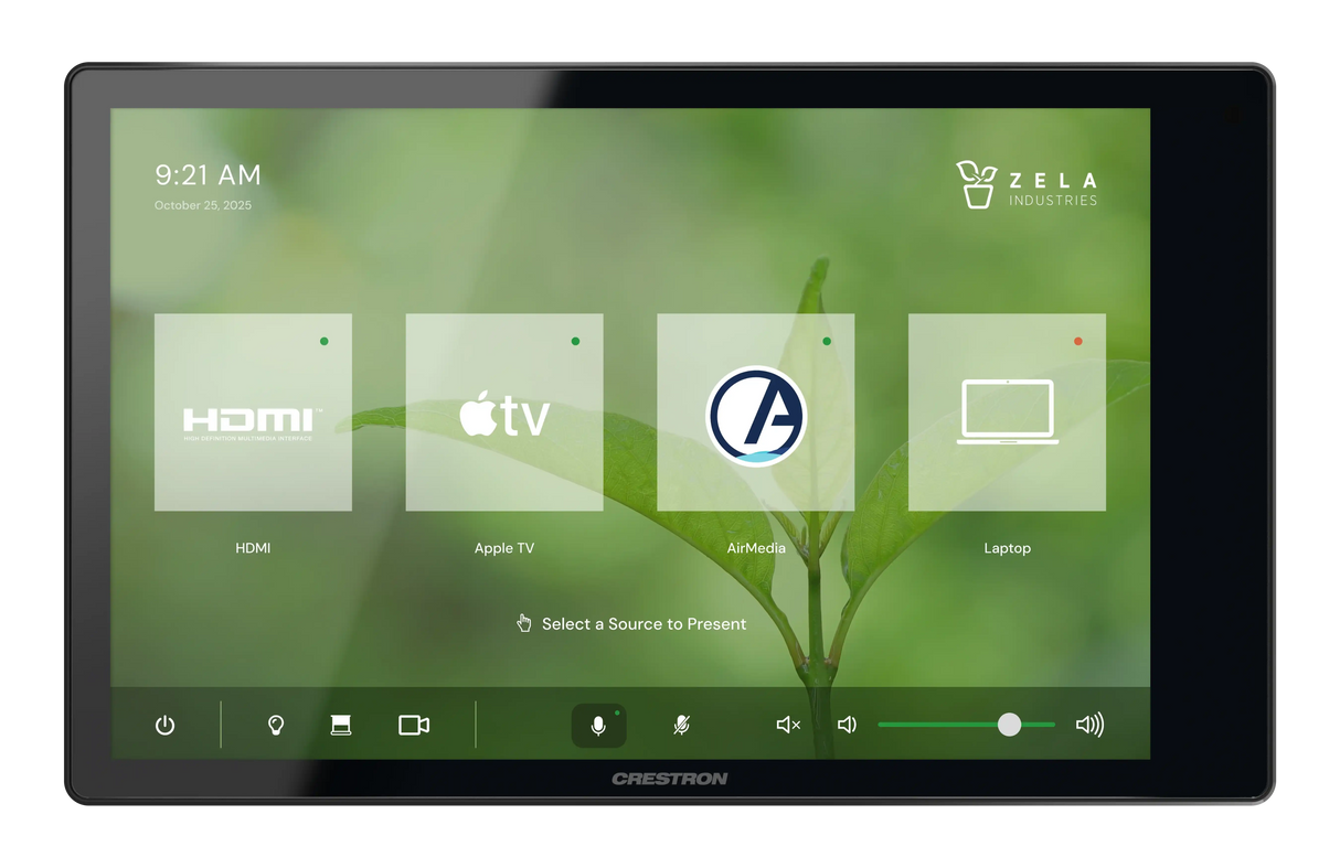 Crestron TSW-880-B 8.1 in. Wall Mount Touch Screen, Black Room Control Crestron