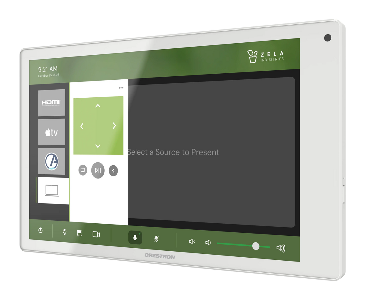 Crestron TSW-880-B 8.1 in. Wall Mount Touch Screen, White Room Control Crestron