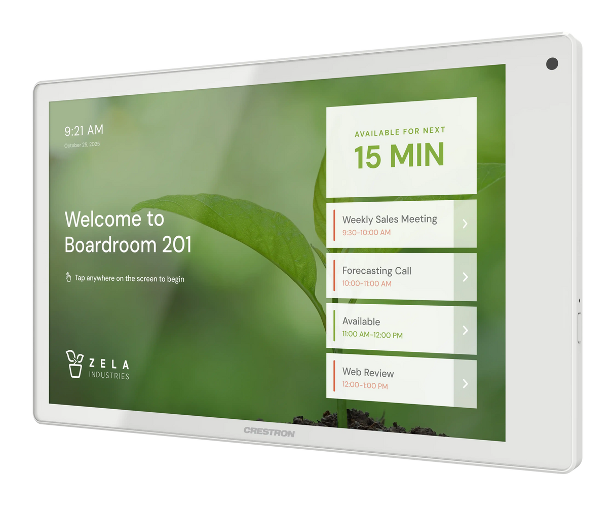 Crestron TSW-880-B 8.1 in. Wall Mount Touch Screen, White Room Control Crestron
