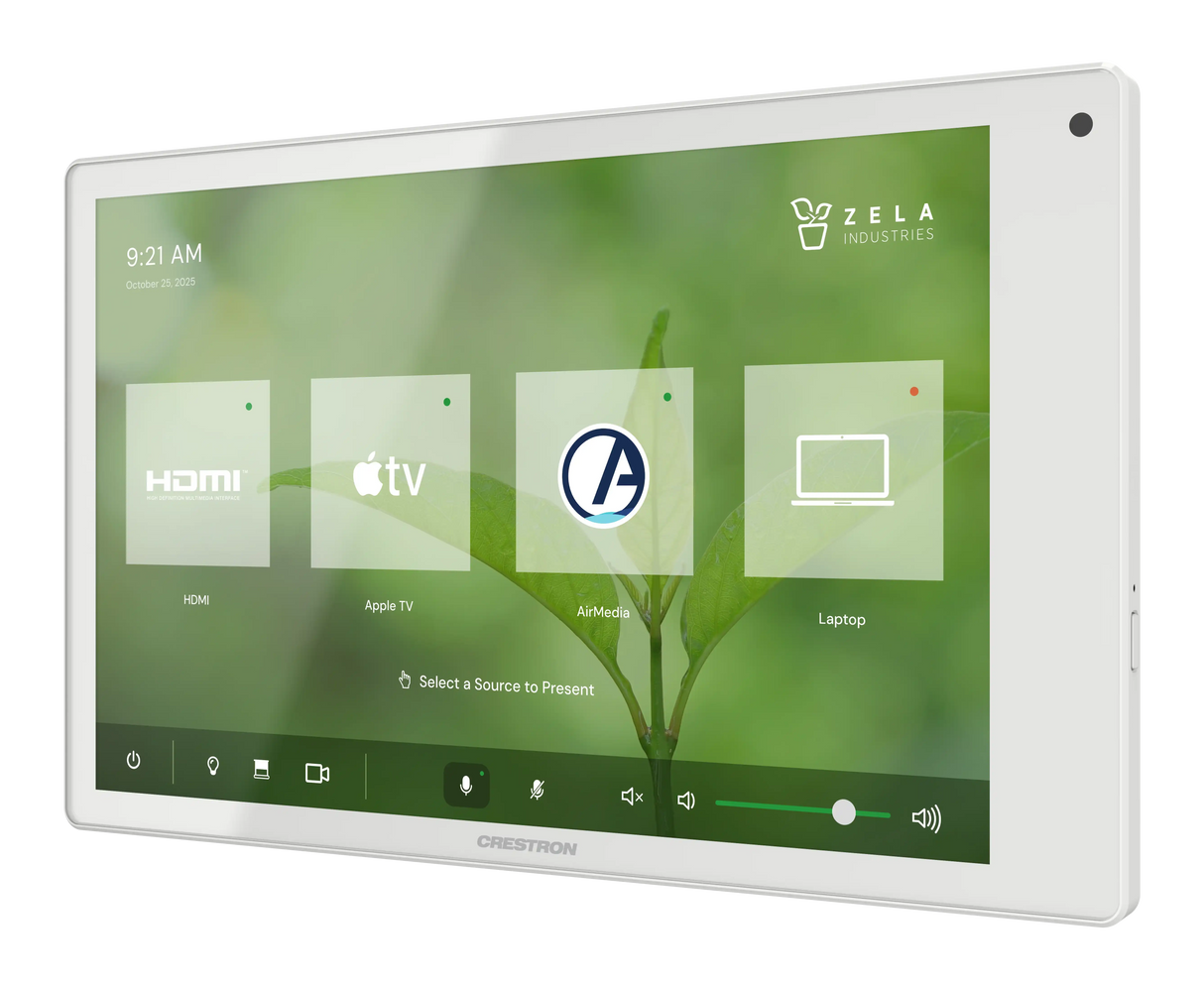 Crestron TSW-880-B 8.1 in. Wall Mount Touch Screen, White Room Control Crestron