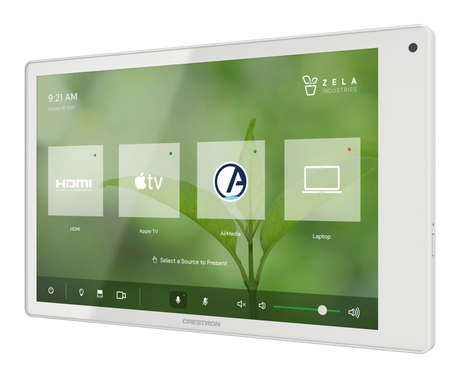 Crestron TSW-880-B 8.1 in. Wall Mount Touch Screen, White Room Control Crestron