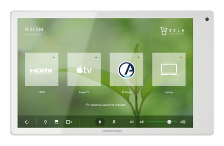 Crestron TSW-880-B 8.1 in. Wall Mount Touch Screen, White Room Control Crestron